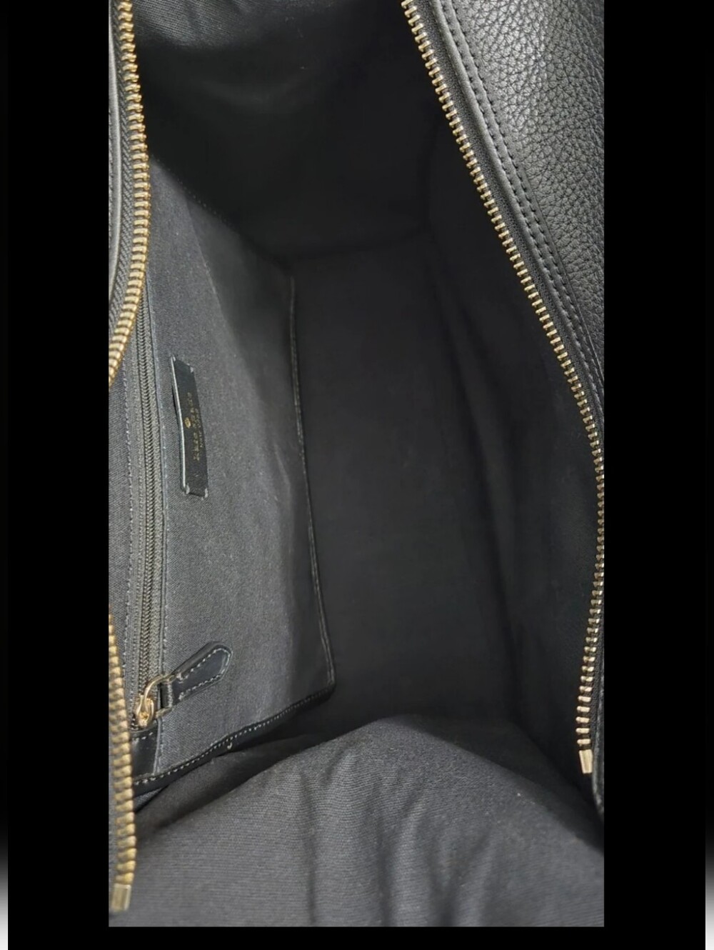 Kate Spade New York Black Leather Tote Large Shoulder Bag Logo RETAILS FOR $399 - Picture 9 of 11